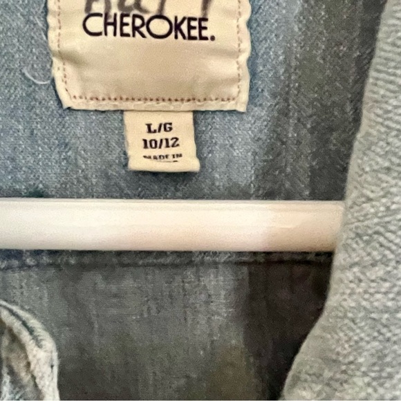Cherokee Jean Ombré Denim Jacket Distressed Giril’s Medium 10-12 - Picture 2 of 5